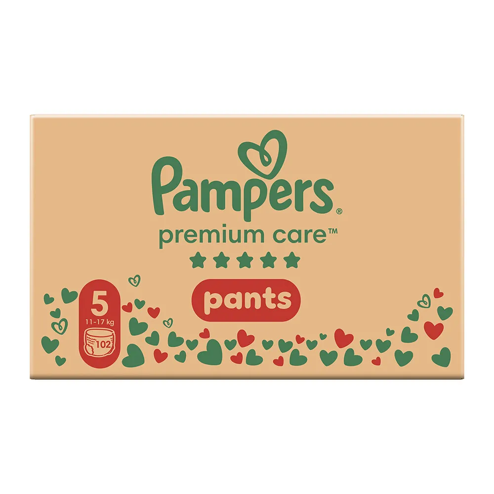 Scutece-chilotel Pampers Premium Care Pants XXL Box Marimea 5, 12-17 kg, 102 bucati