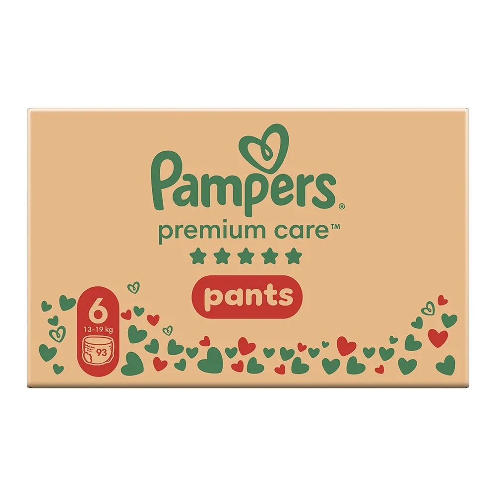 Scutece-chilotel Pampers Premium Care Pants XXL Box Marimea 6, 15+ kg, 93 bucati