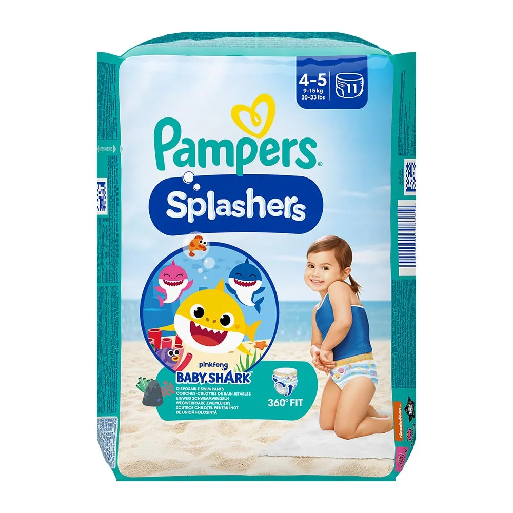 Scutece chilotel pentru apa Pampers Splash 4 Maxi, 9-15 kg, 11 bucati
