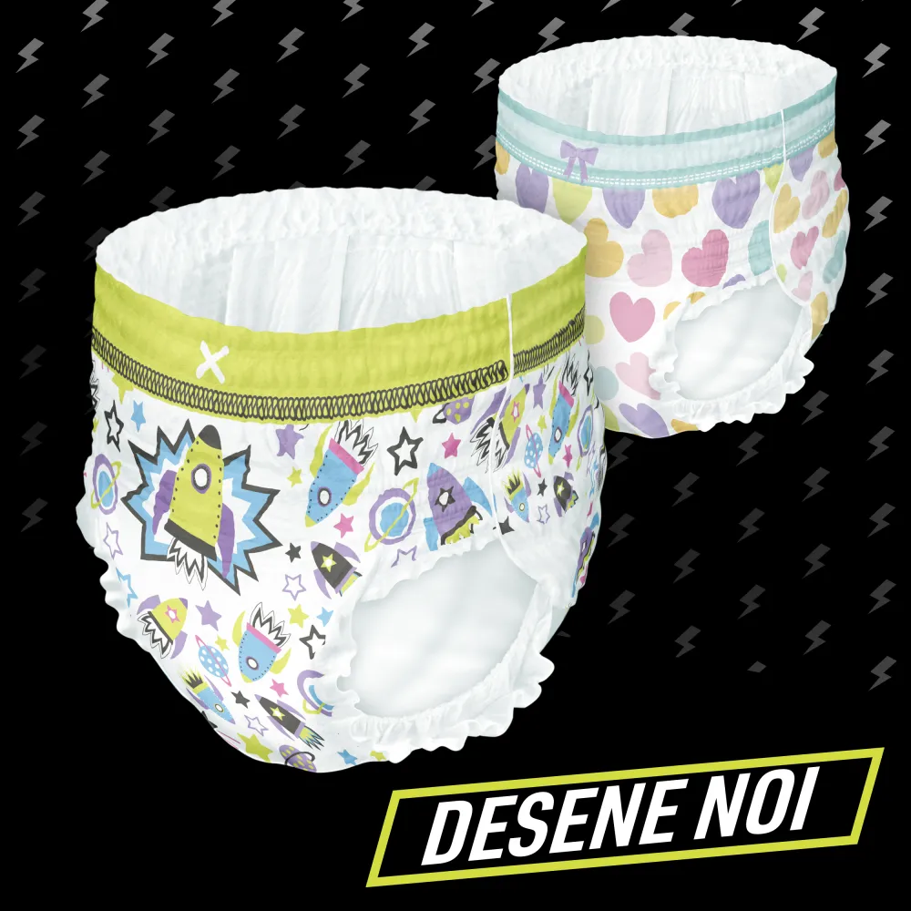 Scutece-chilotel pentru noapte Ninjamas pt Baietei 8-12 ani, 27-43 kg, 54 buc, Pampers