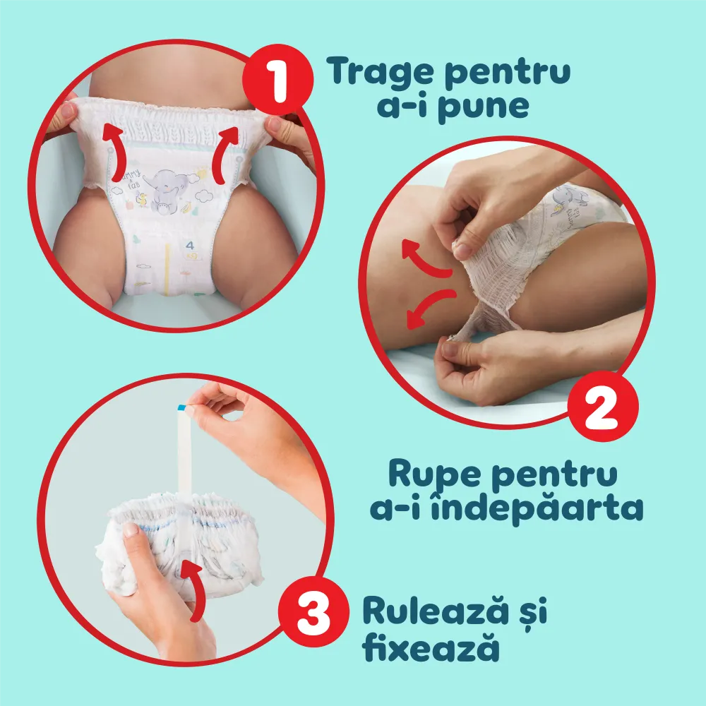 Scutece-chilotel Premium Care Pants Nr.5 12-17kg, 34 bucati, Pampers