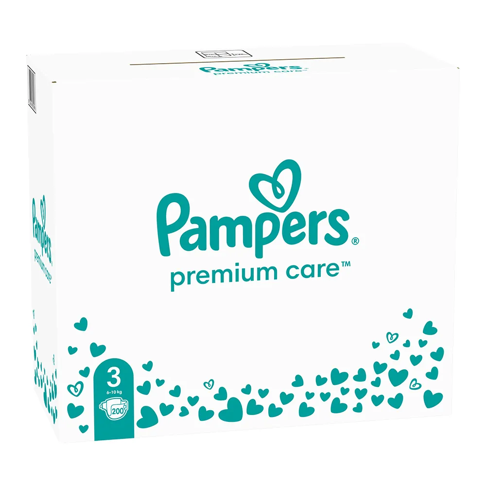 Scutece nr 3 Premium Care Midi 6-10 kg, 200 buc, Pampers