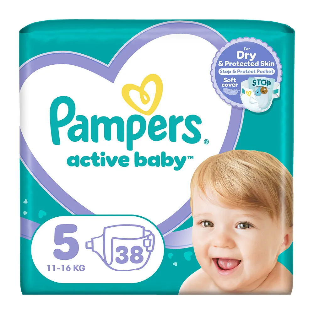 Scutece Pampers Active Baby Marimea 5, 11-16 kg, 38 buc