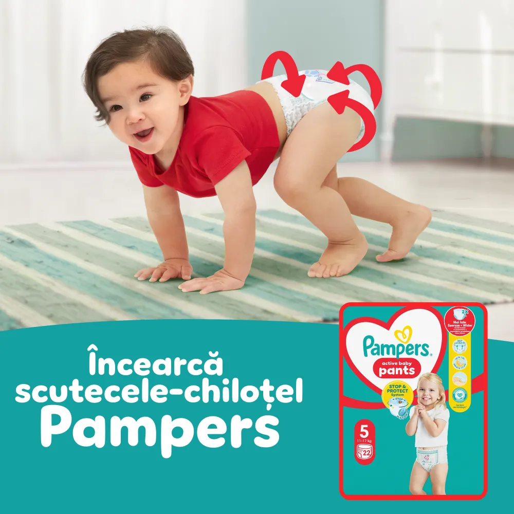 Scutece Pampers Active Baby Mega Box Marimea 6, 13-18 kg, 96 buc