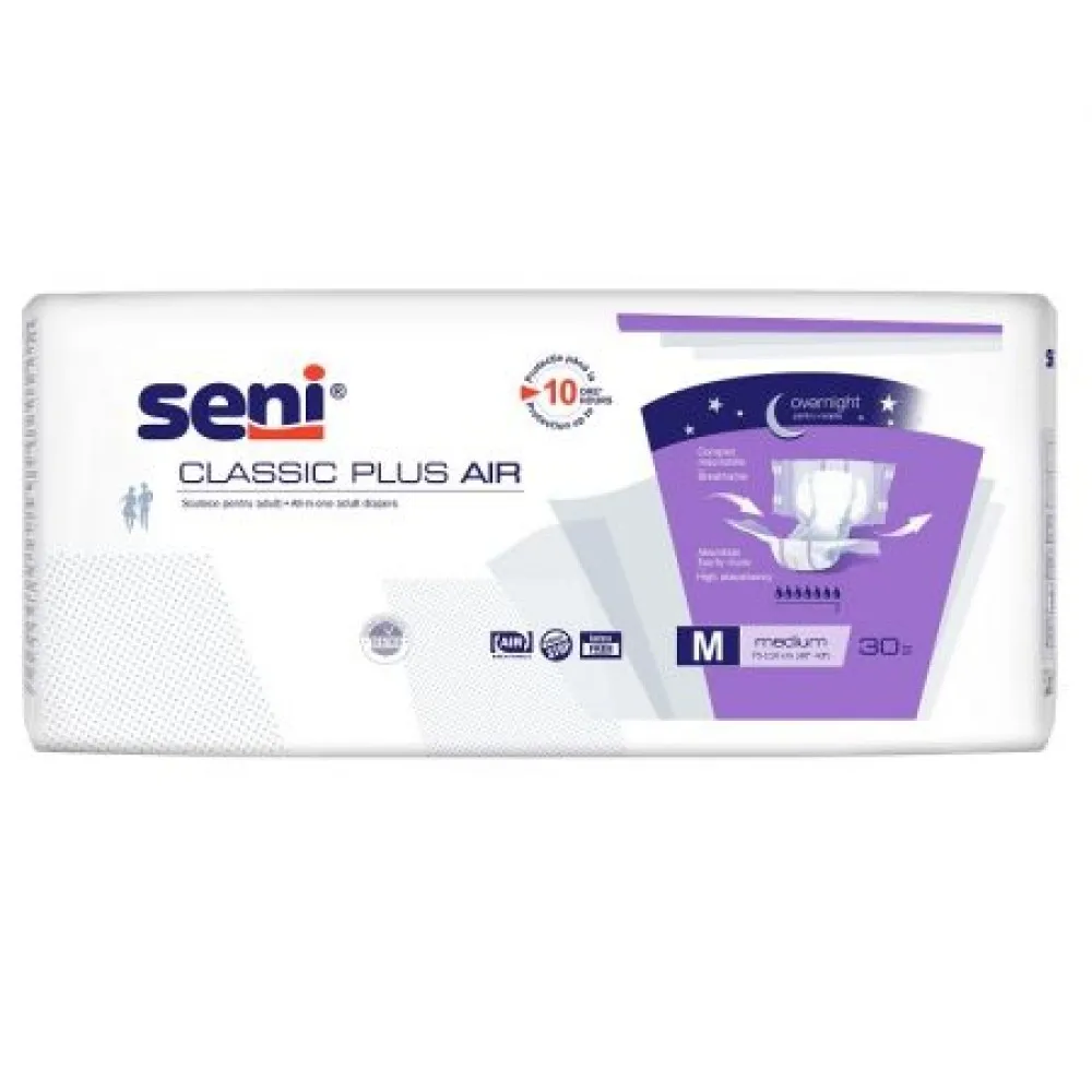 Scutece pentru adulti Classic Plus Medium, 30 bucati, Seni