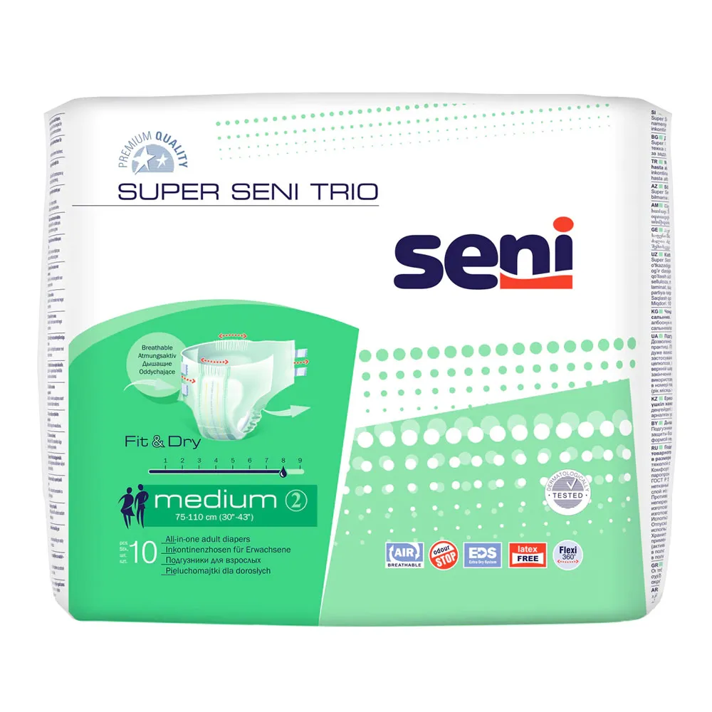 Scutece pentru adulti Super Trio, M, 10 bucati, Seni