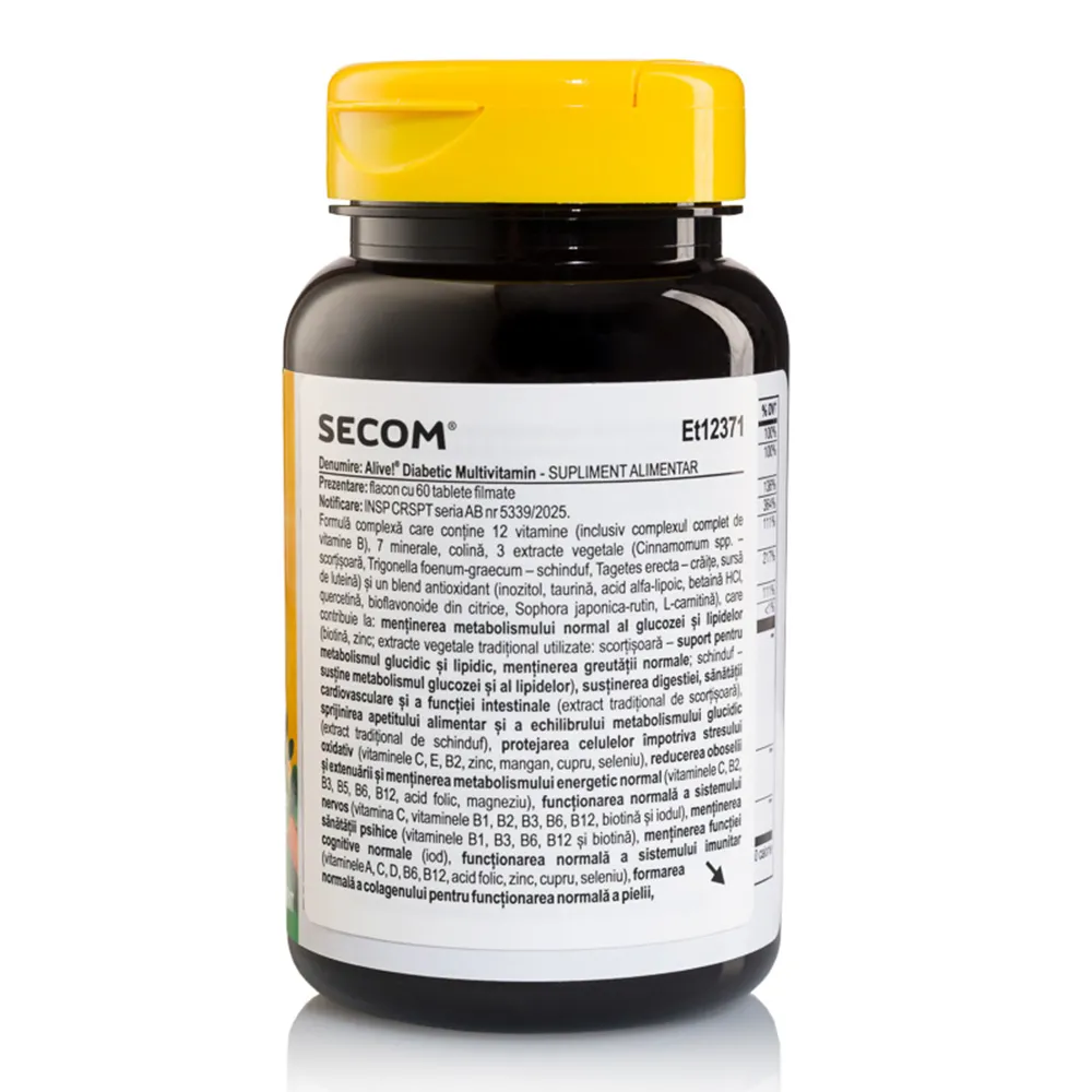 Diabetic Multivitamin Alive Nature's Way, 60 tablete, Secom