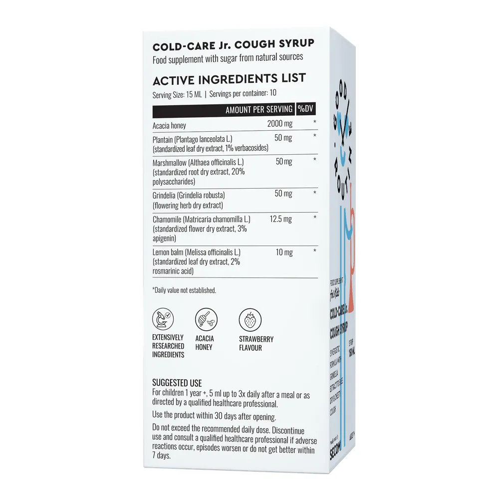 Sirop pentru copii Cold-Care Jr Cough Syrup Good Routine, 150 ml, Secom