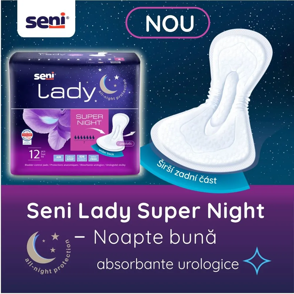 Absorbante urologice Super Night Lady, 12 bucati, Seni