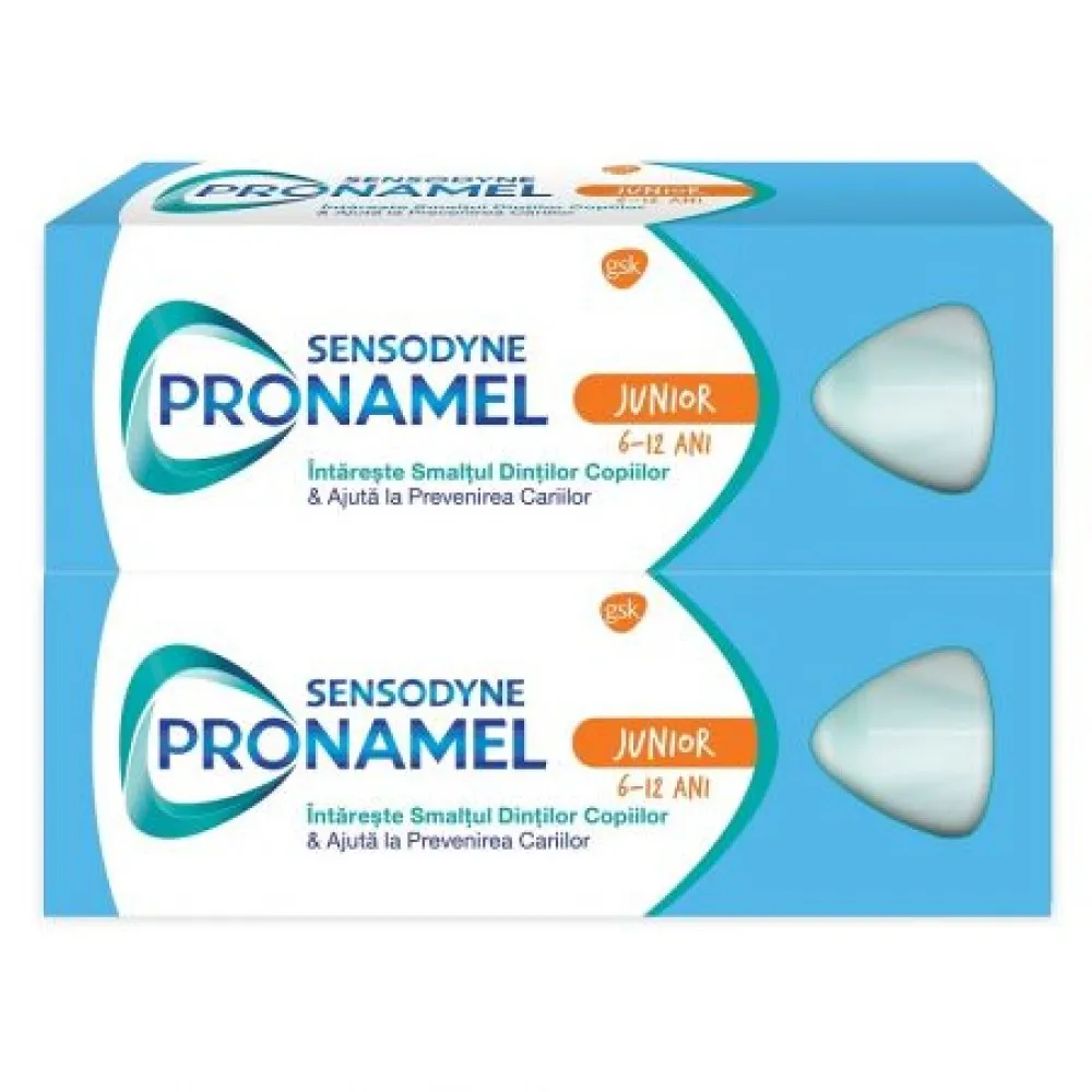 Sensodyne Pasta de Dinti Pro Namel Junior 6-12 ani x 50ml (1+1*50% Oferta)