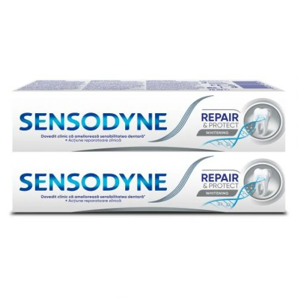 Sensodyne Pasta de Dinti Repair&Protect Whitening x 75ml (1+1*50% Oferta)