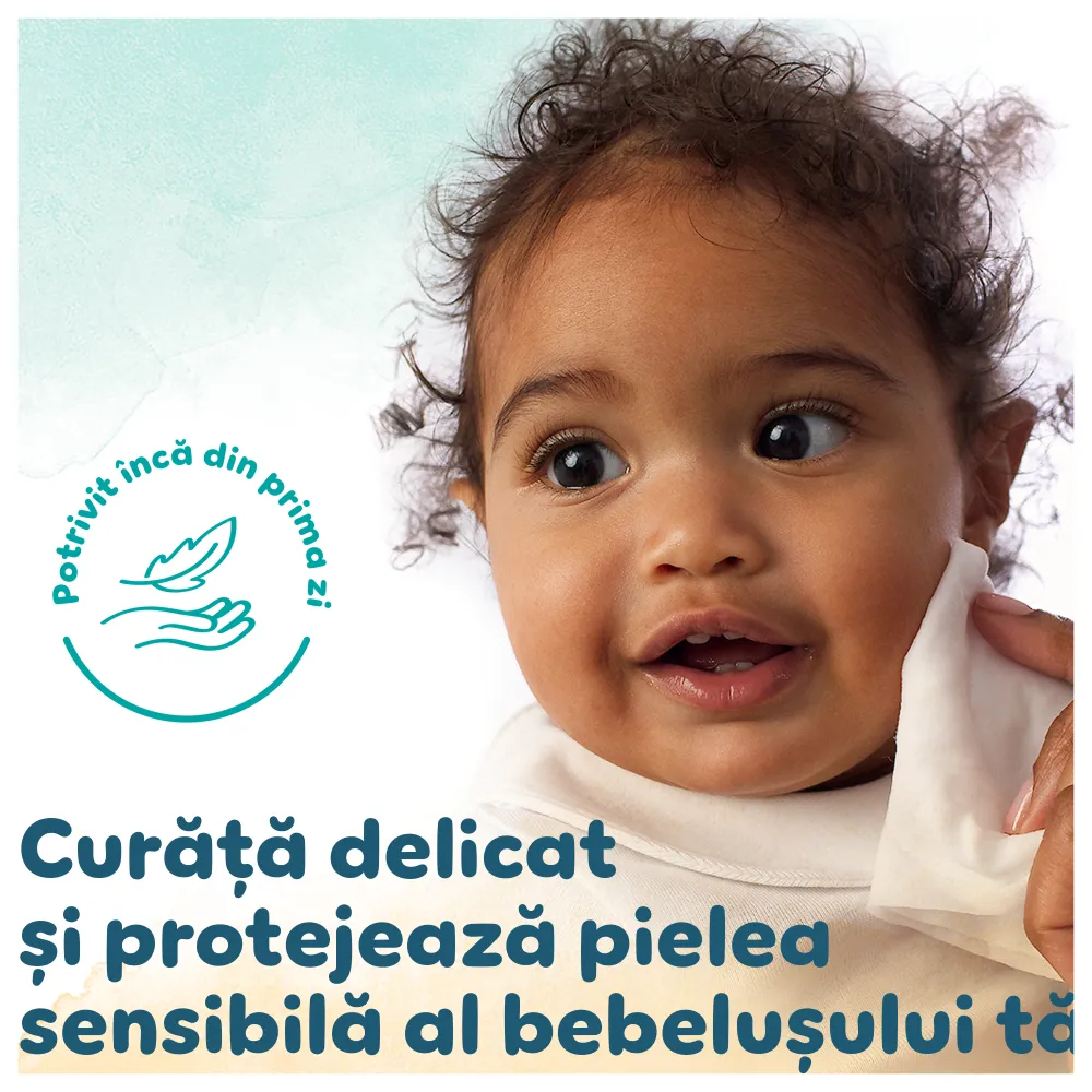 Servetele Harmonie Protect & Care Calendula, 44 buc, Pampers