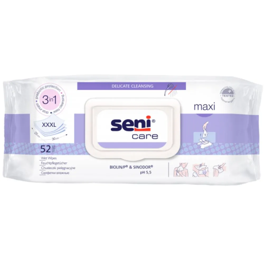 Servetele umede XXXL 25âˆšÃ³30cm, 52 bucati, Seni