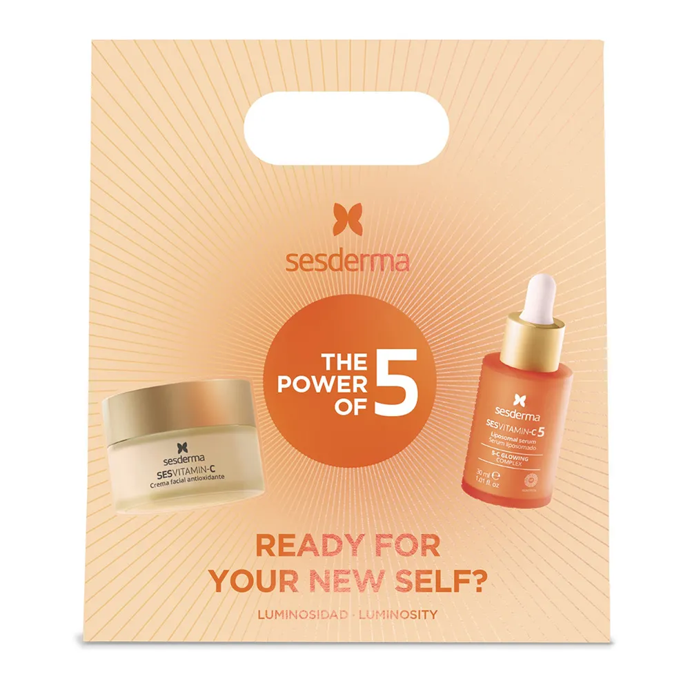 Pachet Crema faciala C-Vit Moisturizing, 50ml + Serum C-Vit, 30ml, Sesderma