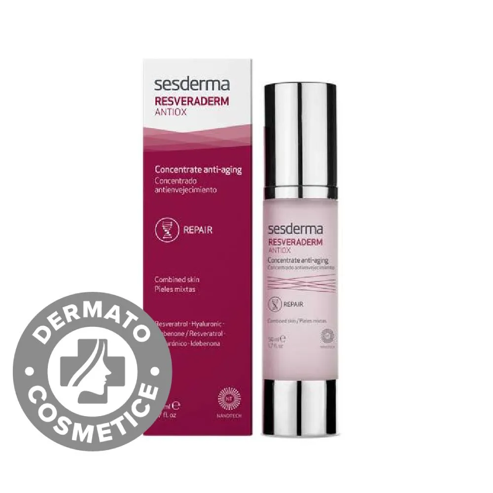 Sesderma Resveraderm Antiox Concentrat Anti-ImbatrÃ¢nire Ten Mixt sau Gras x 50ml