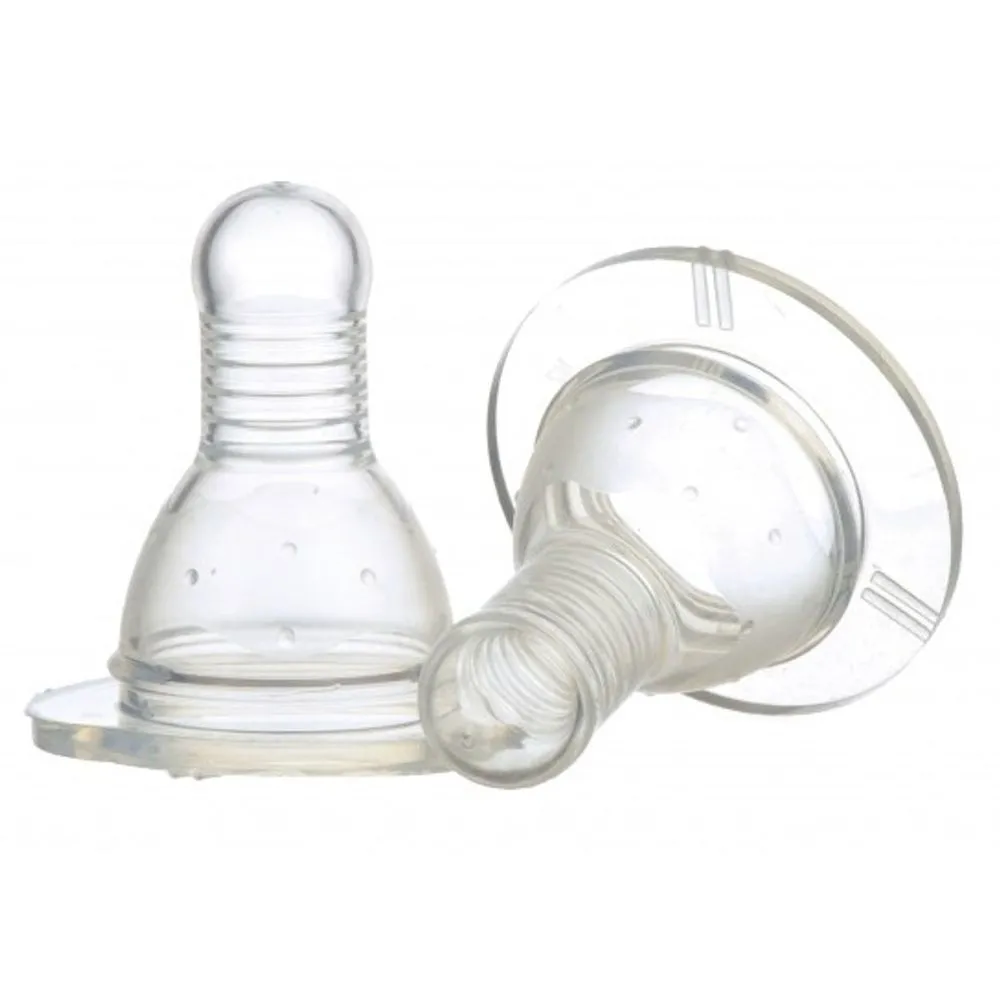 Set 2 tetina silicon 0+ Baby, 2 bucati, Minut