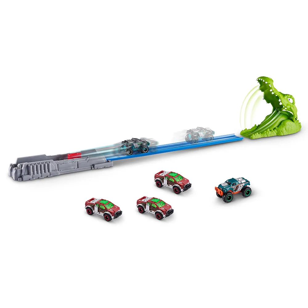 Set de Joaca Pista Masinute Crocodilul Furios +4 ani - Metal Machines