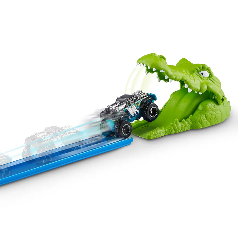 Set de Joaca Pista Masinute Crocodilul Furios +4 ani - Metal Machines