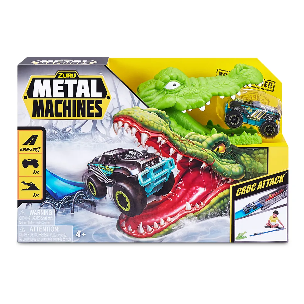 Set de Joaca Pista Masinute Crocodilul Furios +4 ani - Metal Machines