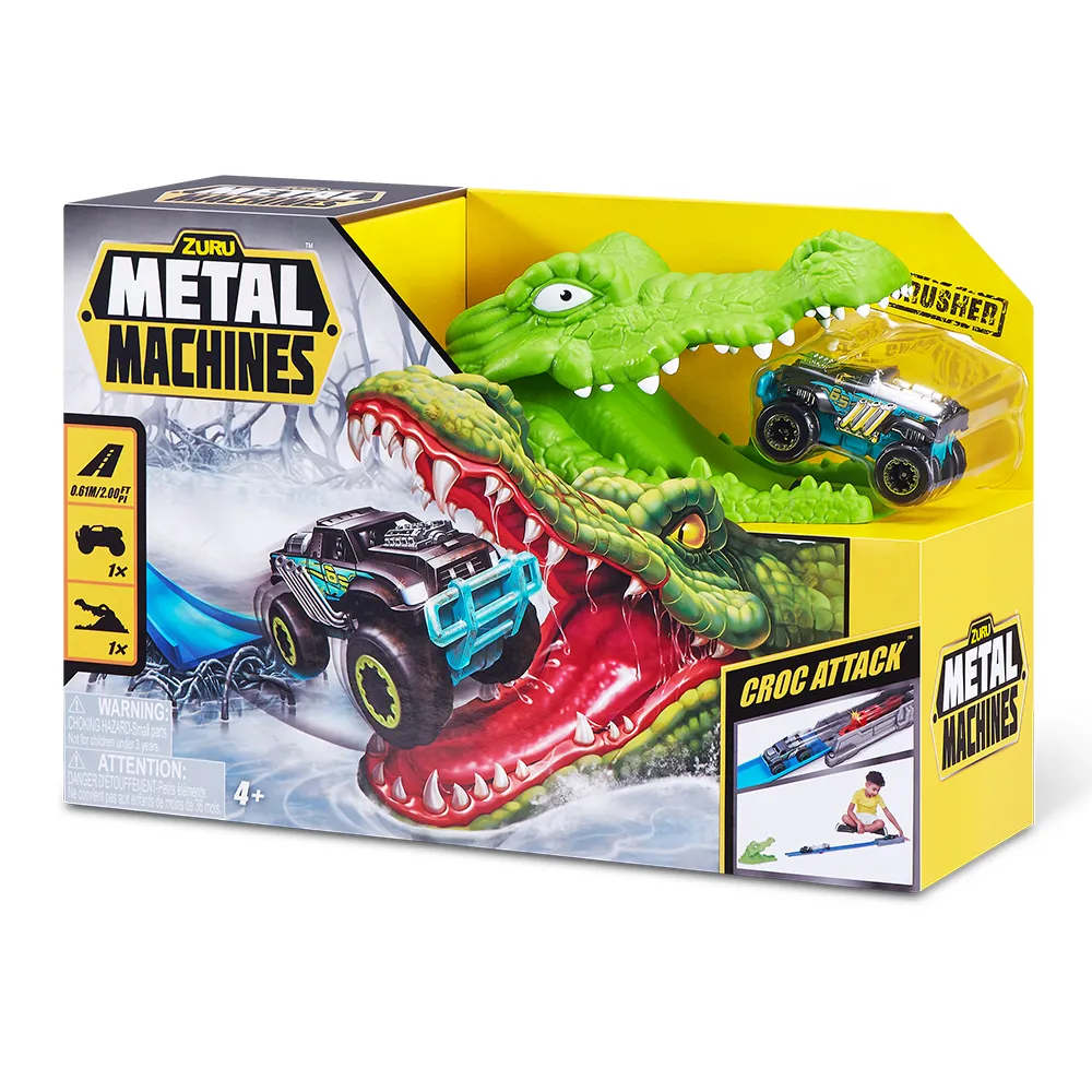 Set de Joaca Pista Masinute Crocodilul Furios +4 ani - Metal Machines