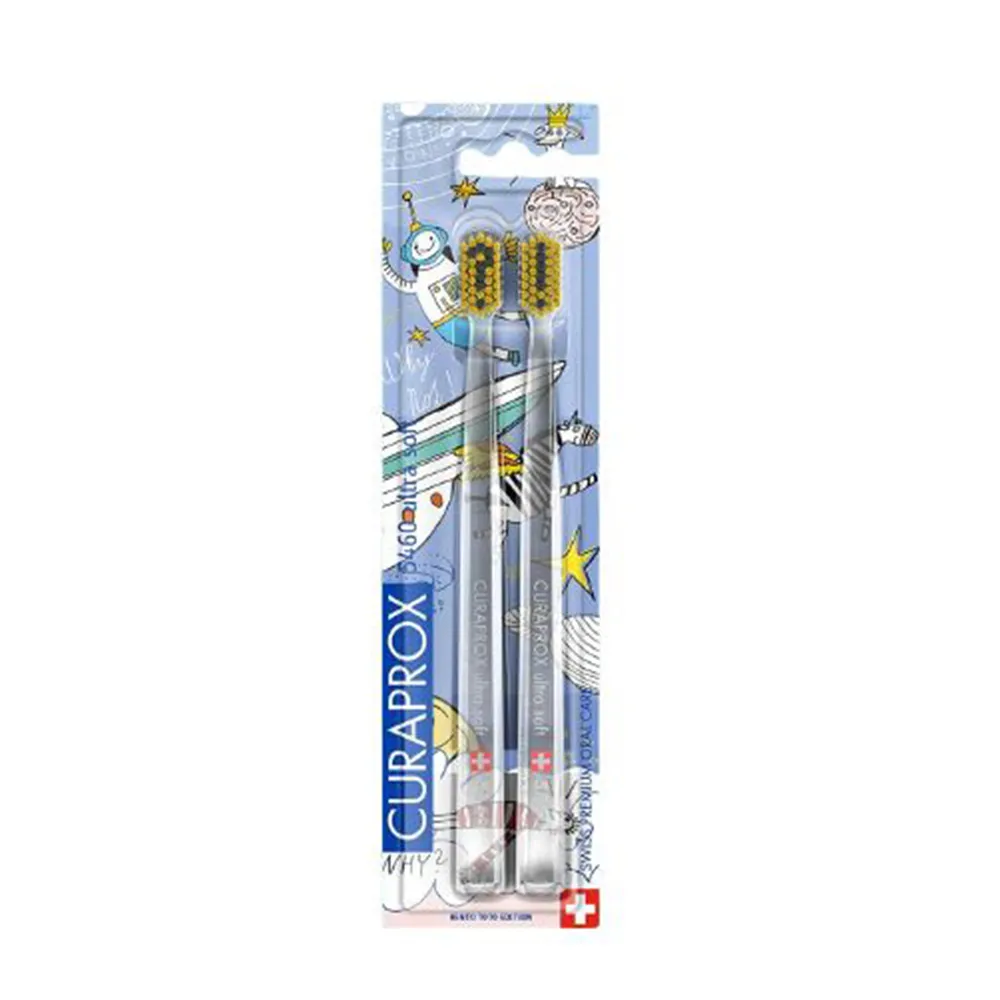Set periute de dinti 5460 ultra soft Hento toto edition, 2 bucati, Curaprox