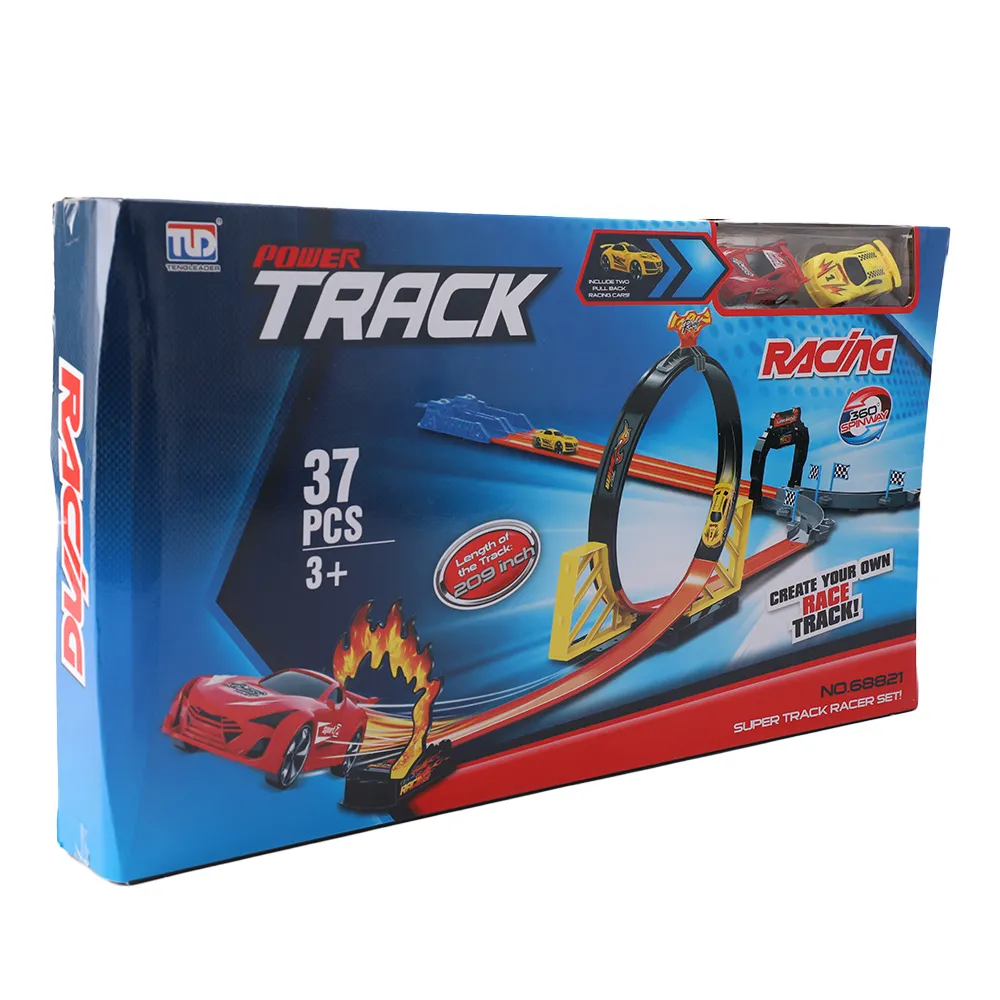 Set Pista Masinute IZ Toys cu 2 Masinute