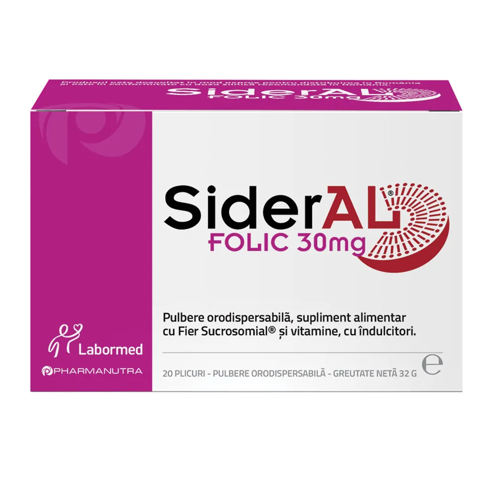 Sideral Folic 30mg, 20 plicuri, Labormed