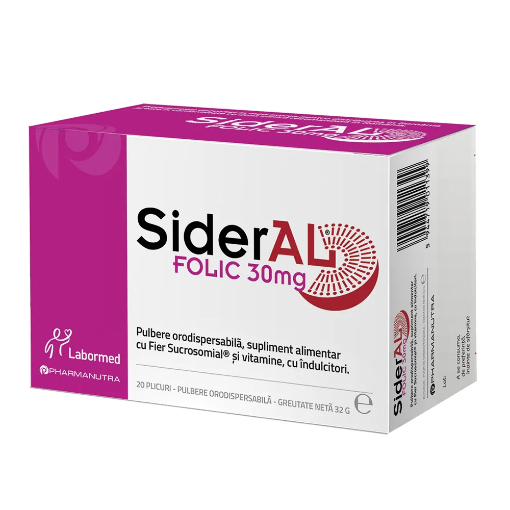 Sideral Folic 30mg, 20 plicuri, Labormed
