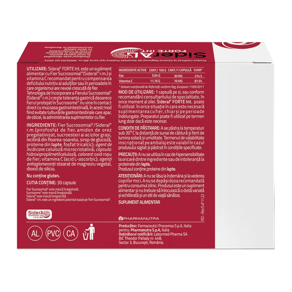 Sideral Forte, 30 capsule, Labormed