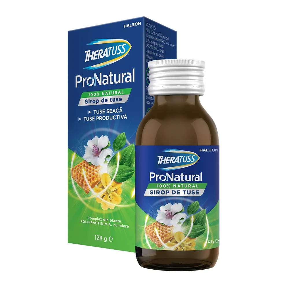 Sirop de tuse Theratuss ProNatural, 128 g, Haleon