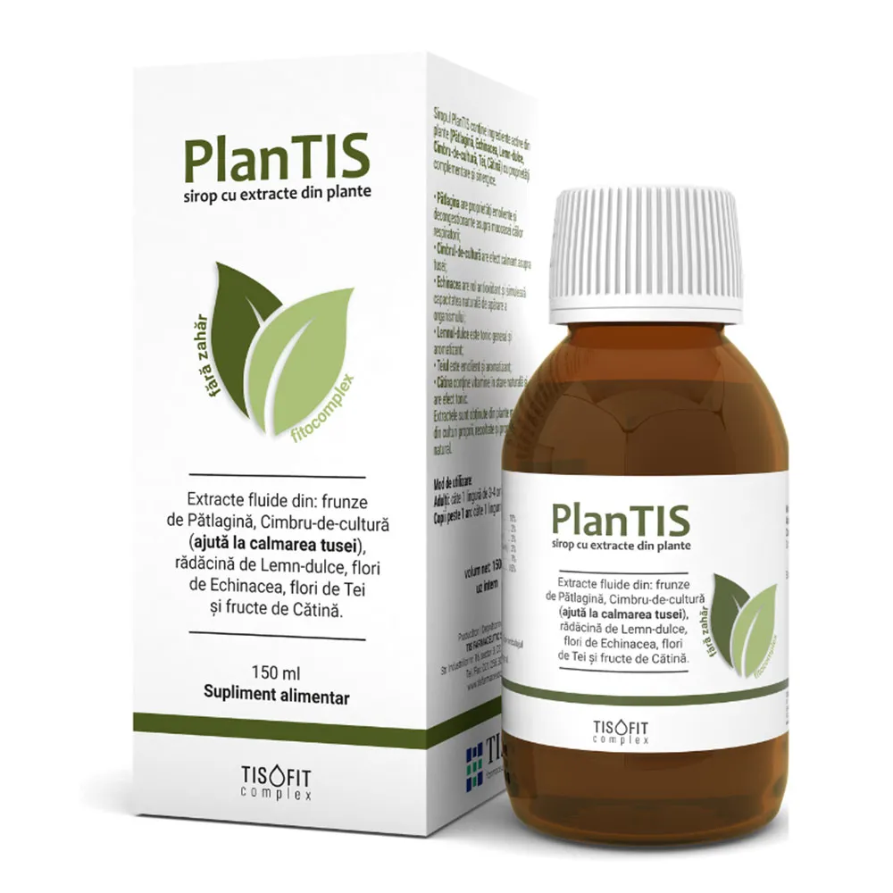 Sirop PlanTIS, 150ml, Tis Farmaceutic