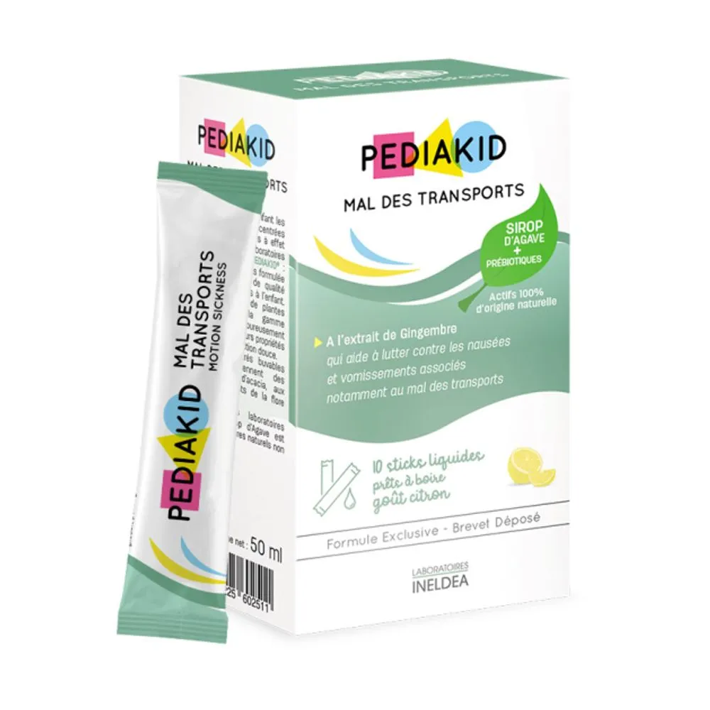 Sirop rau de transport, 10 plicuri x 5ml, Pediakid