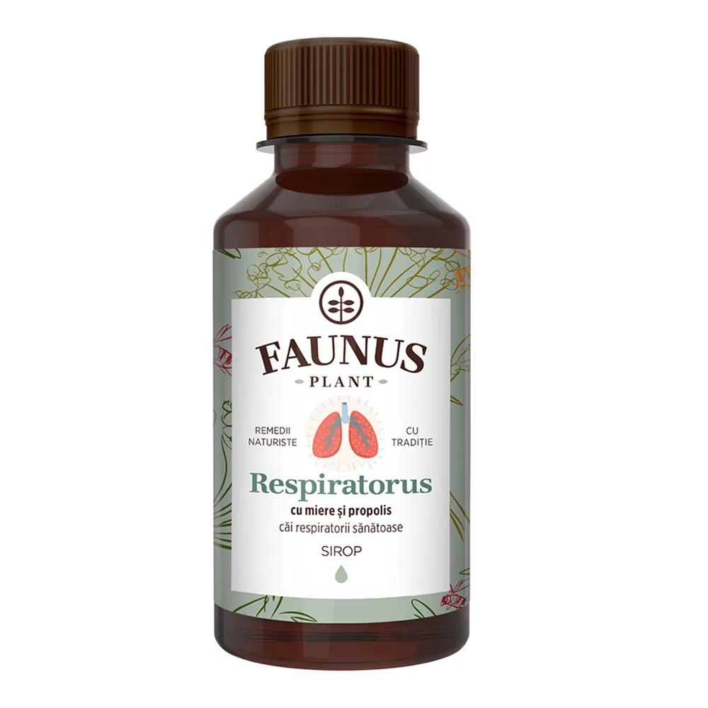 Sirop Respiratorus cu Miere si Propolis, 200ml, Faunus Plant