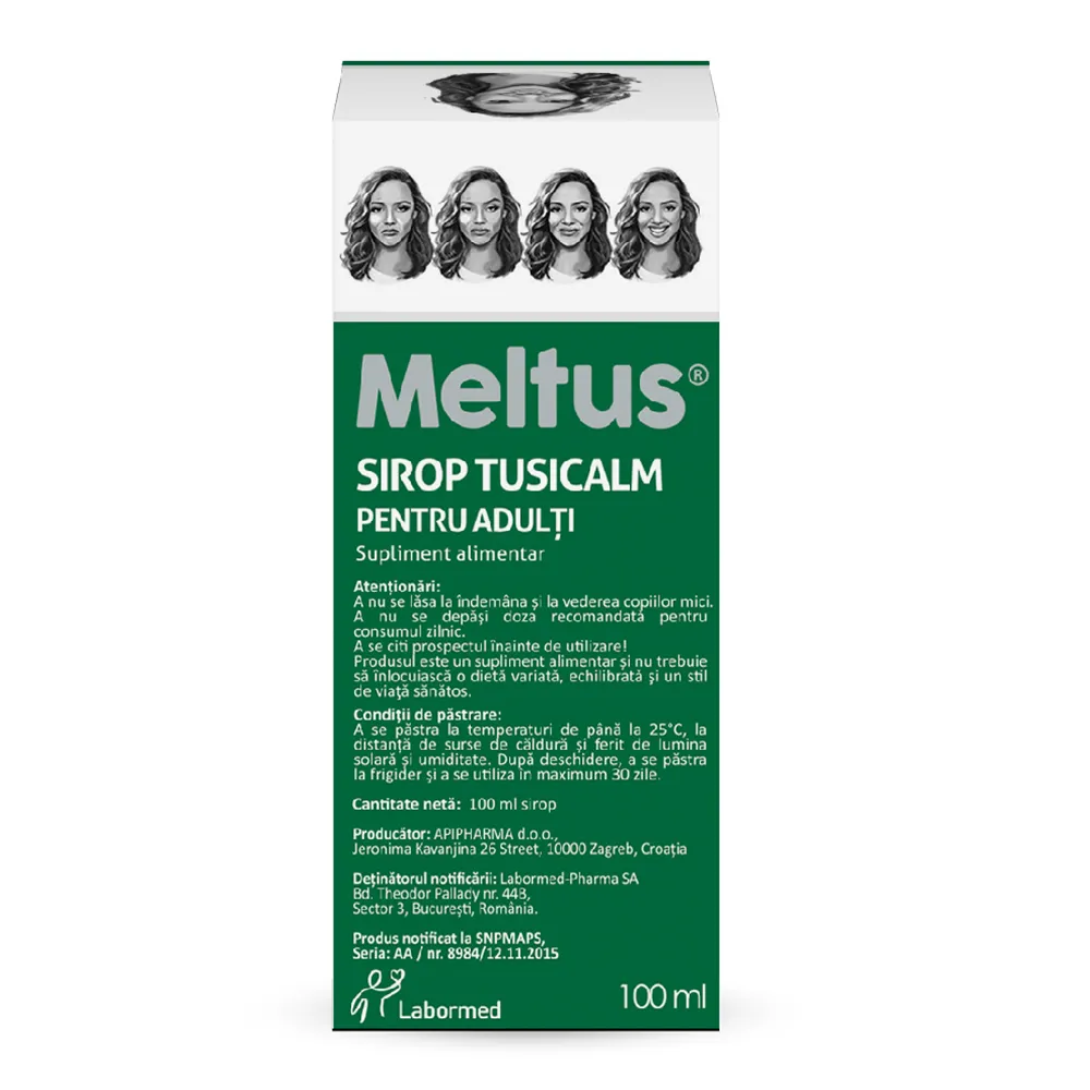 Sirop Tusicalm pentru adulti Meltus, 100ml, Labormed