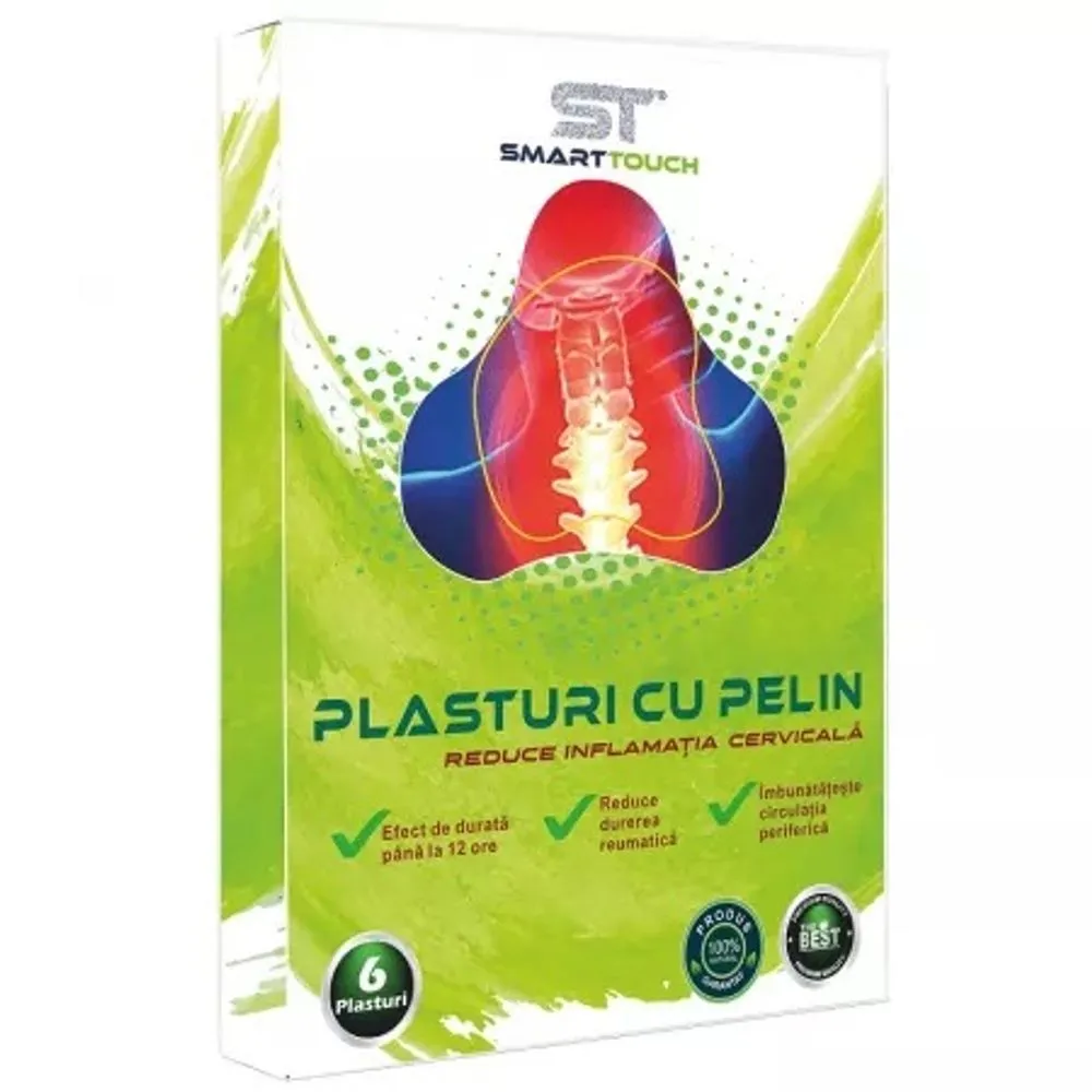 SmartTouch Plasturi cu Pelin pt Dureri Cervicale -buc x 6