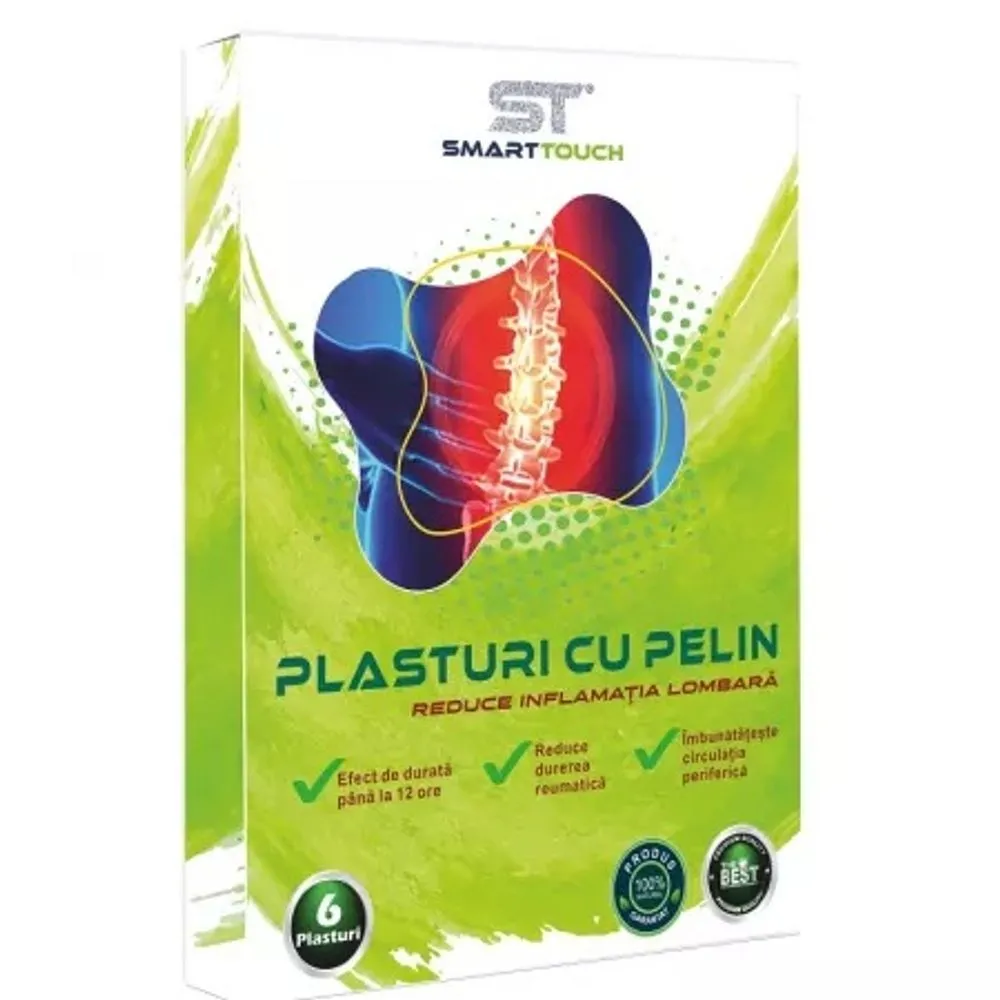 SmartTouch Plasturi cu Pelin pt Dureri Lombare -buc x 6