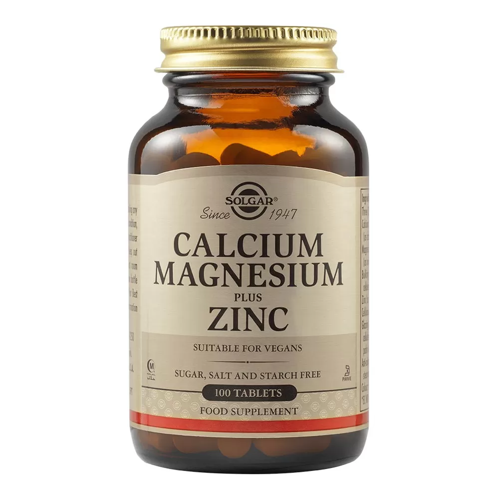 Calciu + Magneziu + Zinc, 100 tablete, Solgar