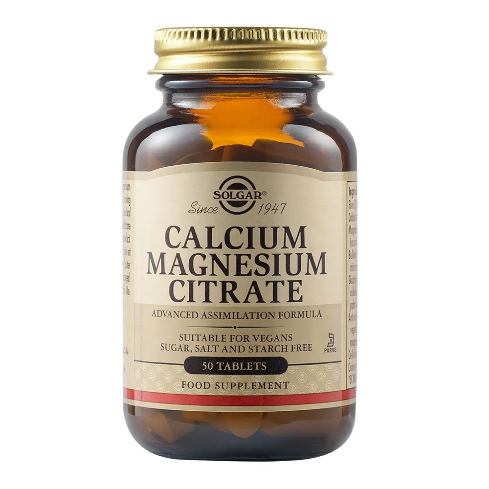 Calciu Magneziu Citrat, 50 tablete, Solgar