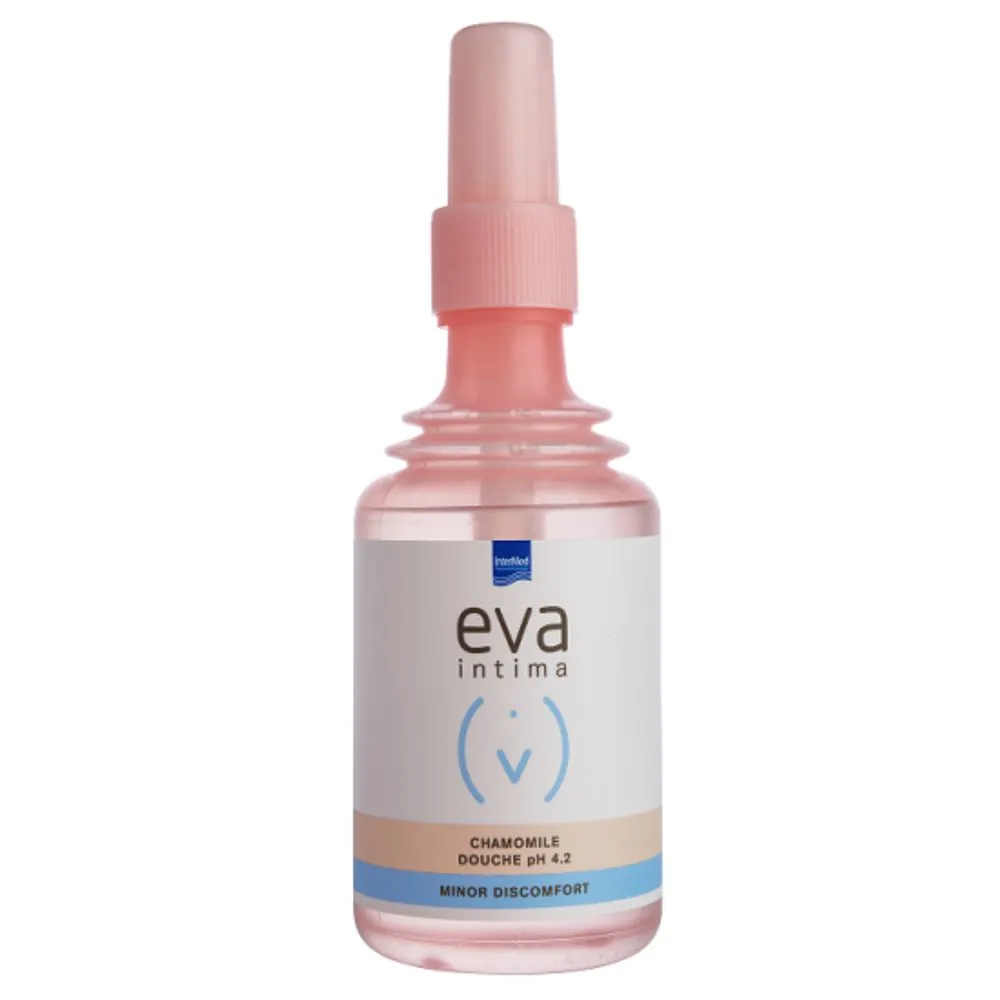 Solutie de curatare vaginala cu actiune calmanta Eva Intima Chamomile Douche pH 4.2, 147 ml, Intermed