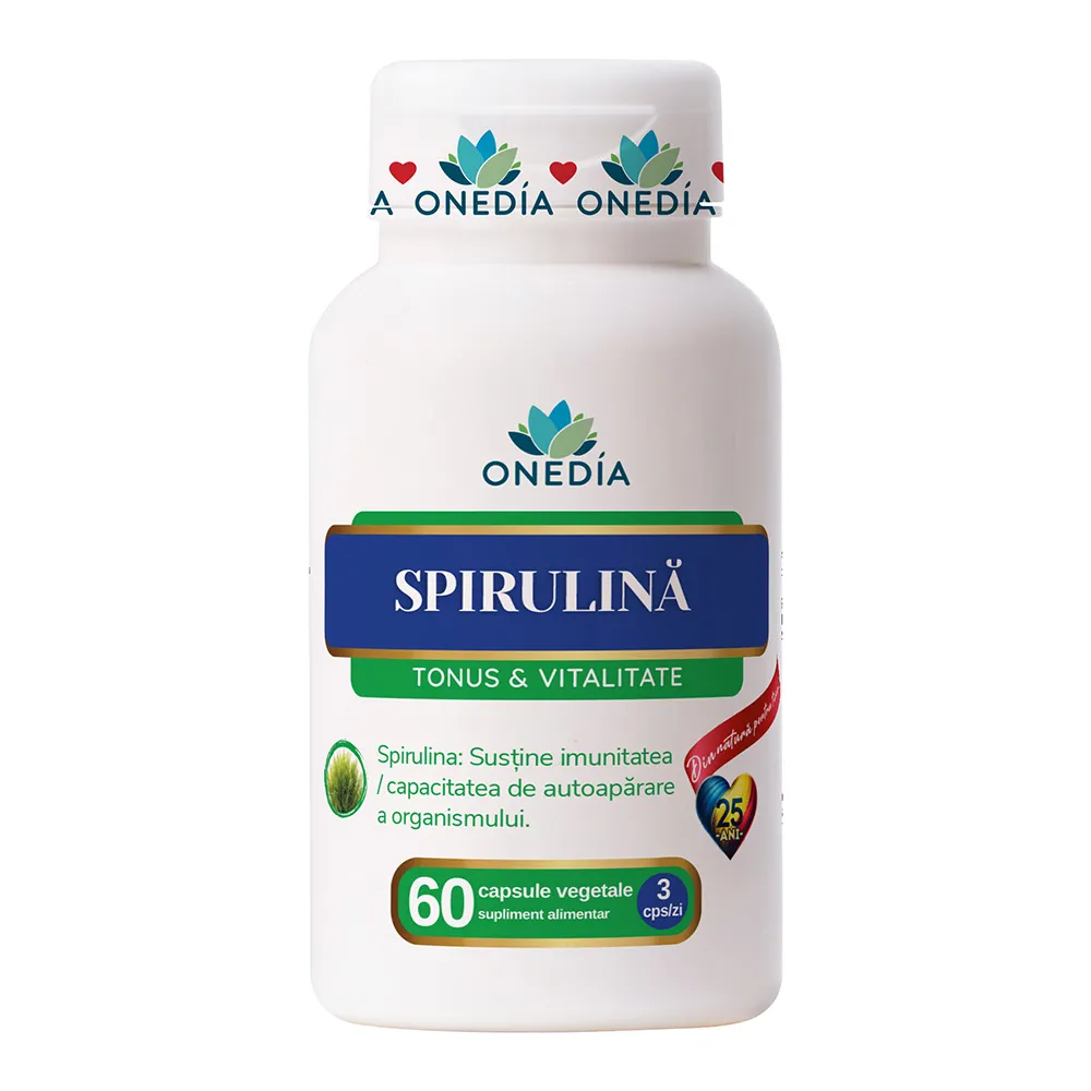 Spirulina Tonus si Vitalitate 420mg, 60 capsule, Onedia
