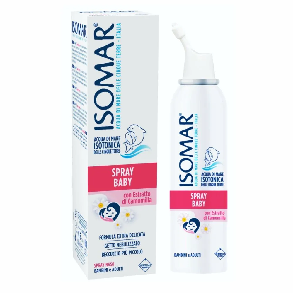 Spray nazal cu apa de mare izotonica si musetel, 100 ml, Isomar Baby