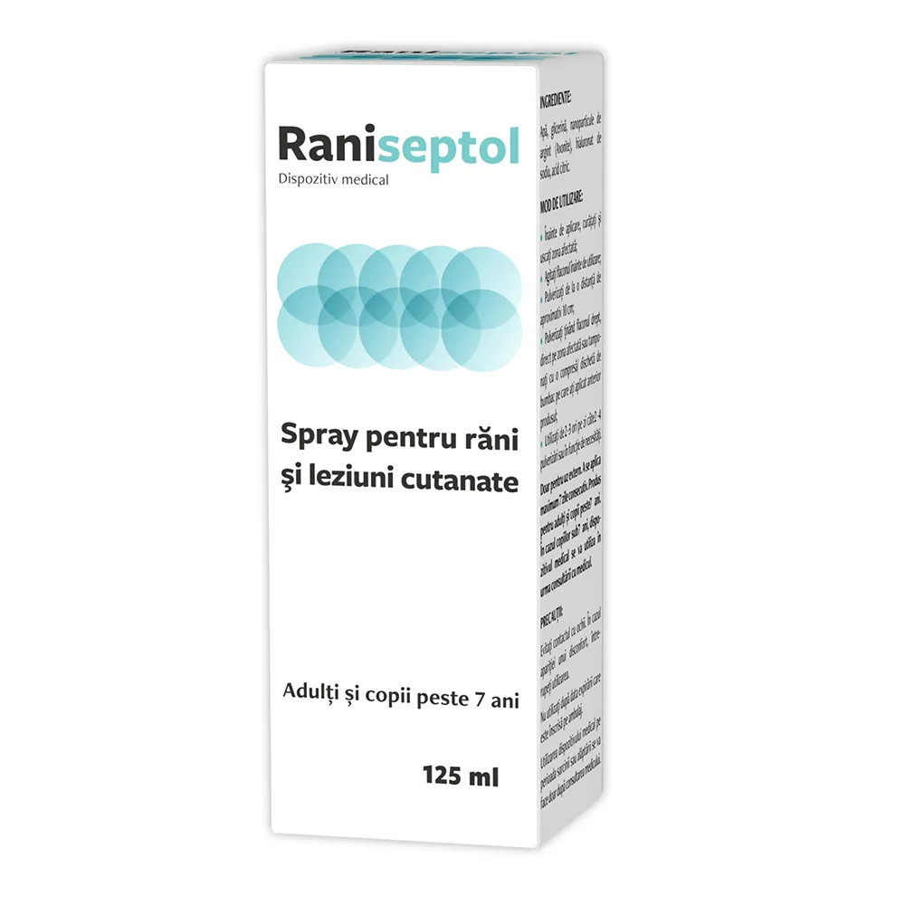 Spray pentru rani si leziuni cutanate Raniseptol, 125ml - Zdrovit
