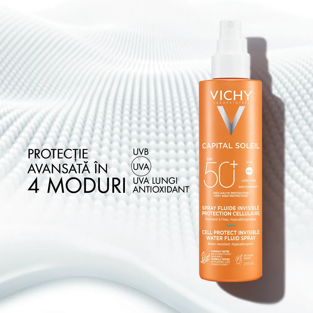 Spray protector SPF 50+ Capital Soleil, 200 ml, Vichy