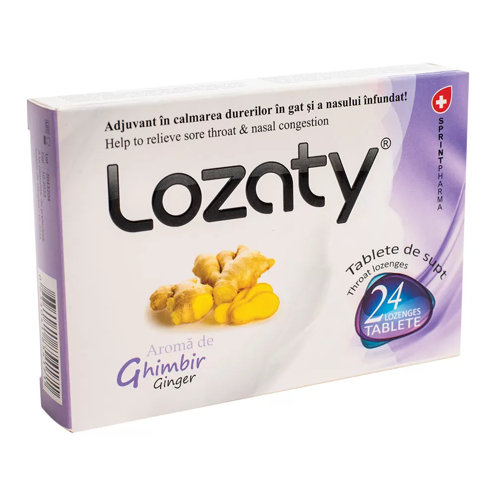 Lozaty ghimbir, 24 tablete, Meksmar