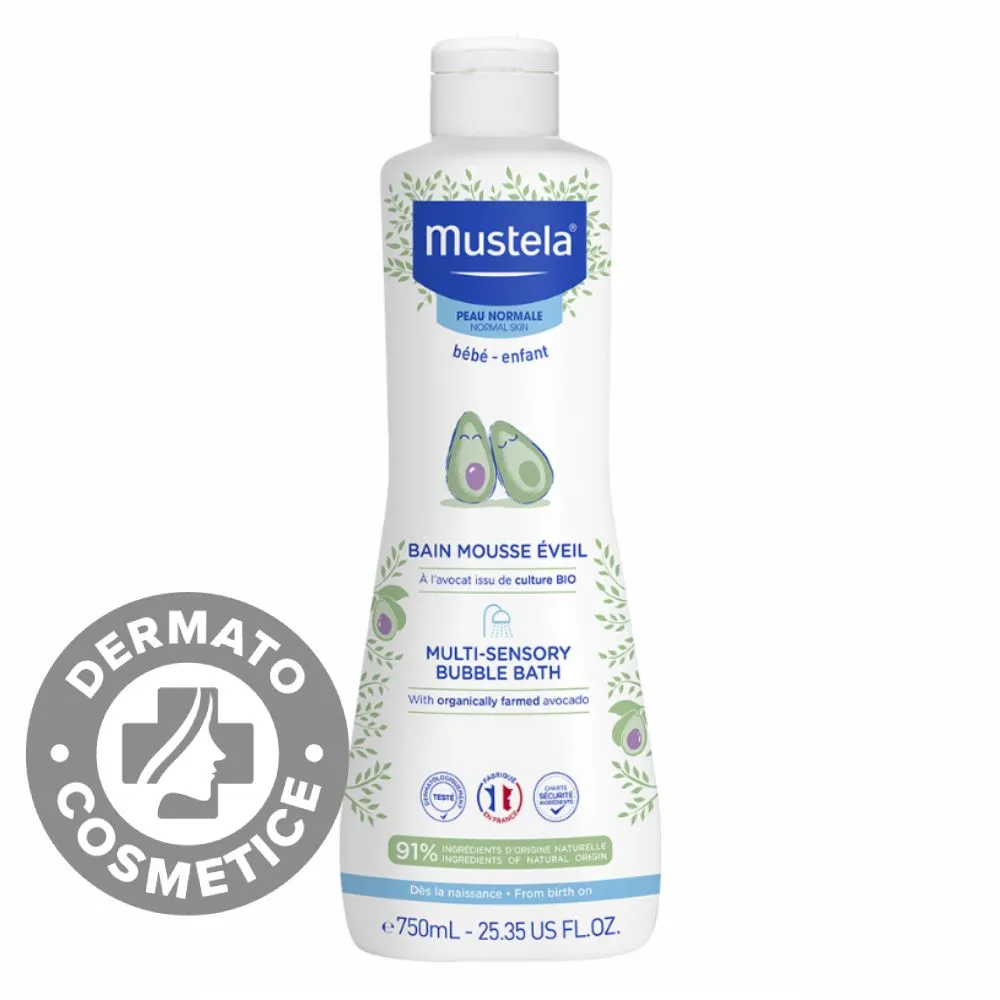 Spuma de baie multi senzoriala, 750ml, Mustela