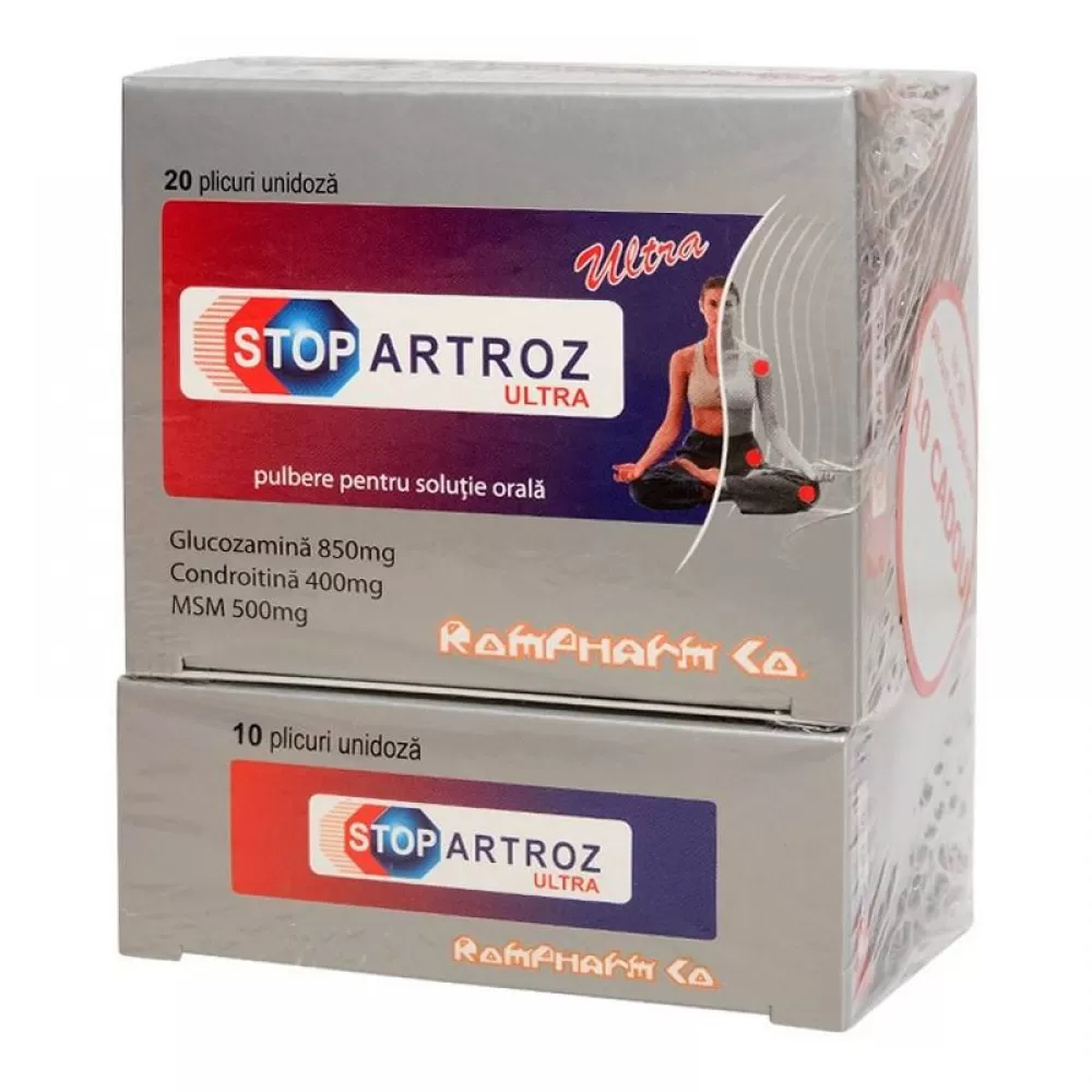 Stop Artroz Ultra - plic x 20 + plic x 10 Cadou - Rompharm