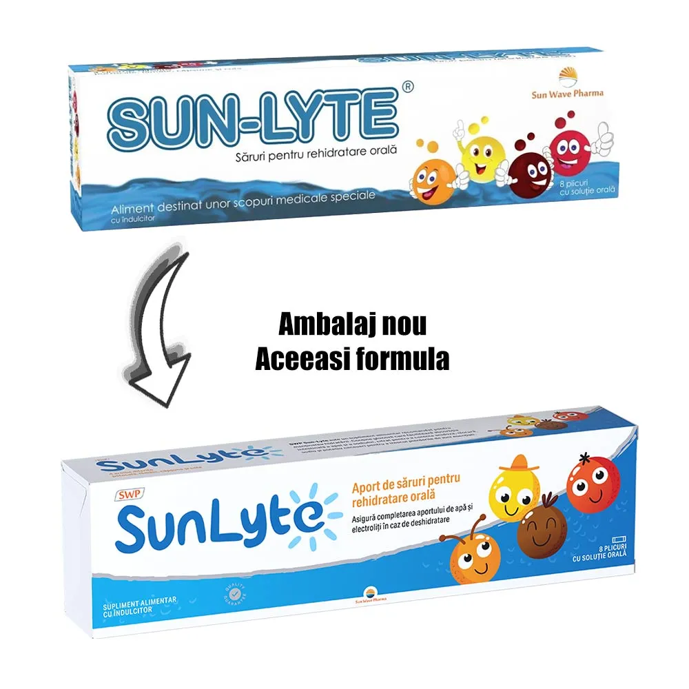 Sun-Lyte saruri de rehidratare, 8 plicuri, Sun Wave Pharma