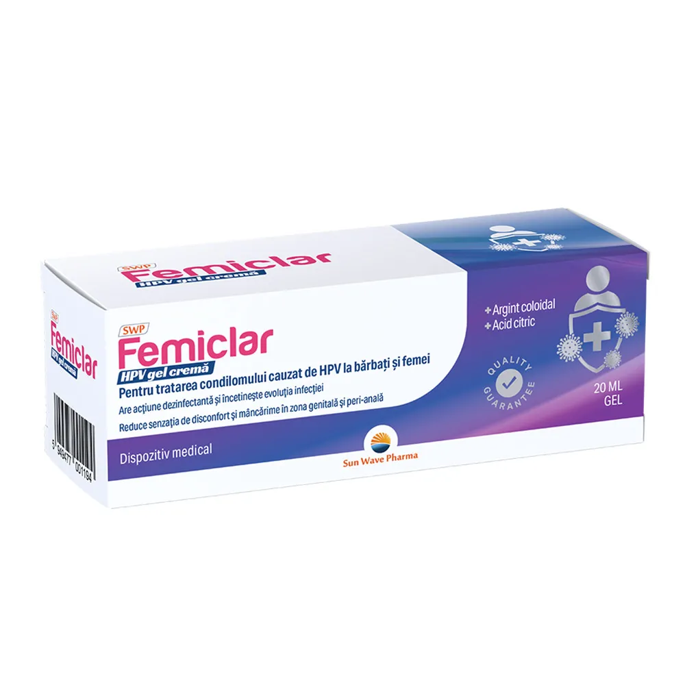 Femiclar HPV Gel crema, 20ml, Sun Wave