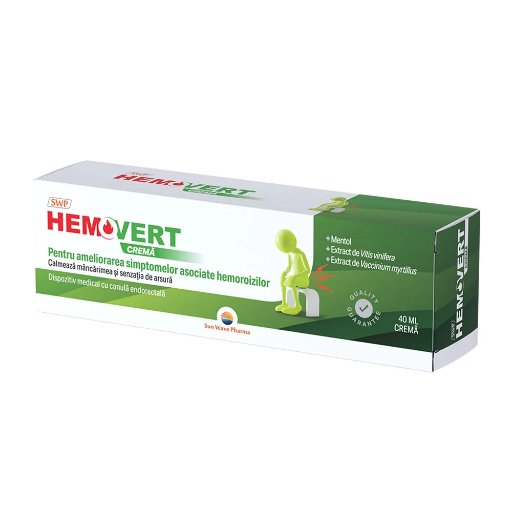 Crema hemoroizi Hemovert, 40ml, Sunwave Pharma