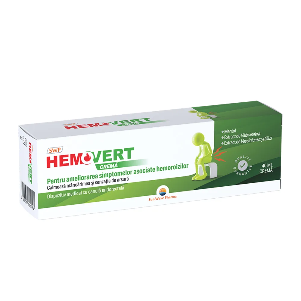 Crema hemoroizi Hemovert, 40ml, Sunwave Pharma